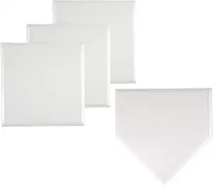 Franklin Sports MLB Baseball Base Set - Throw Down Rubber Bases for Baseball + Softball with Home Plate - Portable Backyard Baseball, Softball, Kickball Bases