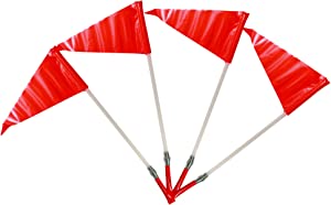 Cannon Sports Corner Flags for Soccer - Adjustable Field Agility Poles - 4 Piece Set for Fitness Training and Practice