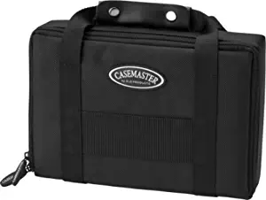 Casemaster by GLD Products Classic Nylon Dart Carrying Case for Steel and Soft Tip Darts, Holds 12 Darts Numerous Other Accessories via Generous Storage Pockets, Tubes and Boxes, Black