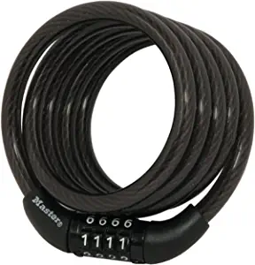 Master Lock Bike Lock Cable, Combination Bicycle Lock, Cable Lock for Outdoor Equipment, 8143D