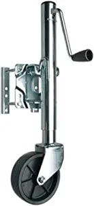 REESE Towpower 74410 Trailer Jack, Heavy-Duty Swivel Mount, 6-Inch Wheel, Chrome