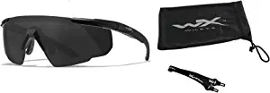 Wiley X Saber Advanced Shooting Glasses, Safety Sunglasses for Men and Women, UV and Eye Protection for Hunting, Fishing, Biking, and Extreme Sports, Matte Black Frames, Tinted Lenses