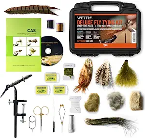 WETFLY Deluxe Fly Tying Kit with Book and Dvd. This Is Our Most Popular Fly Tying Kit.