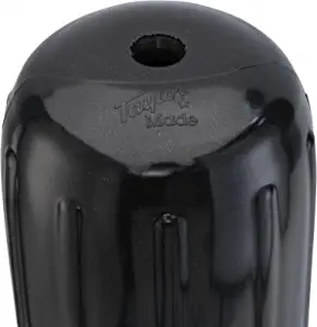 Taylor Made Products 71026 Big B Inflatable Vinyl Boat Fender with Center Rope Tube 8 inch x 20 inch, Black