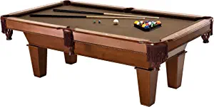 Fat Cat by GLD PRODUCTS Frisco 7.5 Pool Table with Classic Style Billiard Pockets and Contemporary Straight Legs, Oak Finish with Bronze Colored Cloth Playing Surface