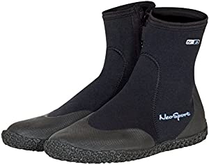 Neo Sport Premium Neoprene Men & Women Wetsuit Boots, Shoes with puncture resistant sole 3mm, 5mm & 7mm for warm, moderate or cold water for watersports: beach, boat, lake, mud, kayak and more! Sizes 4 - 16