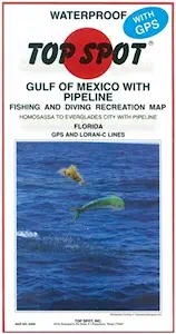 Top Spot Fishing Map from West Coast Florida Offshore Homosassa to Everglades City