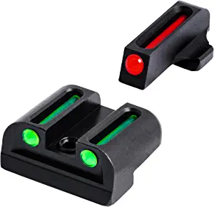 TRUGLO Fiber-Optic Front and Rear Handgun Sights for Sig Sauer Pistols, Sig #6 Front / #8 Rear Sets