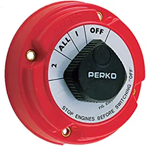 Perko 8501DP Medium Duty Battery Selector Switch Red, Small