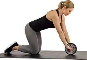 Sunny Health & Fitness Ab Roller Wheel for Abdominal Exercise Core Trainer Wheel Roller - NO. 003 , Black