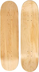 Moose Blank Skateboard Deck - Premium 7-Ply Maple Construction - Natural Wood - Choose from 10 Sizes