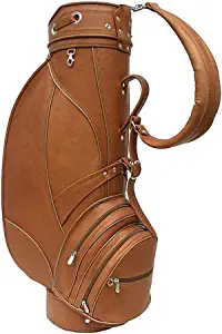 Piel Leather Deluxe 9in Golf Bag, Brown, One Size