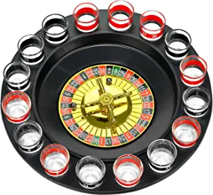 Shot Glass Roulette Novelty Gifts Drinking Party Game, 16PCS, Red/Black, FON-10046 by Fairly Odd Novelties Adult Games for Adult Game Night! The perfect White Elephant Gifts For Adults.