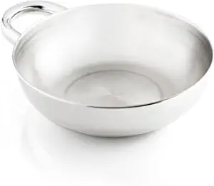 GSI Outdoors Glacier Stainless Bowl with Handle for Camping, Brushed Stainless, 9 inch