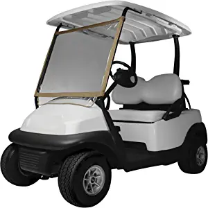 Classic Accessories Fairway Deluxe Portable Golf Cart Windshield, Sand/Clear