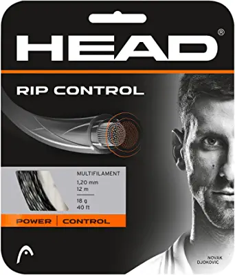 Head RIP Control Tennis Racket String 40' Set - 17 Gauge Multifilament Racquet String, Natural
