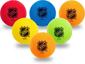 Franklin Sports Mini Foam Hockey Balls - Indoor Floor Hockey Balls for Kids - 6 Soft Foam Hockey Balls - Assorted Colors