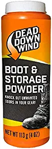 Dead Down Wind Boot and Storage Powder | 4 Oz Bottle | Hunting Accessories | Helps with Odor for Hunting Boots, Gear, Storage Bags + Clothes | Scent Management Foot Powder