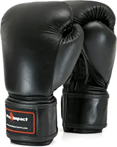 Pro Impact Boxing Gloves - Durable Knuckle Protection w/Wrist Support for Boxing MMA Muay Thai or Fighting Sports Training/Sparring Use