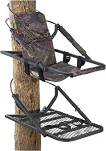 Guide Gear Extreme Deluxe Climbing Tree Stand for Hunting with Seat and Foot Platform, Deer Hunting Accessories