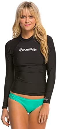 O'Neill Wetsuits Women's Basic 50+ Long Sleeve Rash Guard