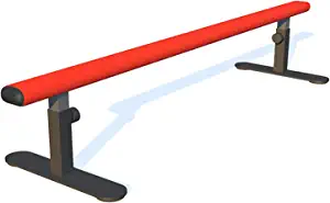 Skate Rail Protable Skate Grind Rail Adjustable Height Grind Rail for Skateboard Rail Tricks Practice Smooth Grind Rail, RED