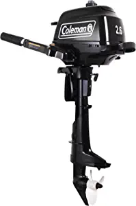 Coleman Powersports 2.6 hp Outboard Motor with Short Shaft, Black