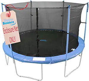 Upper Bounce Machrus Trampoline Net Replacement 7.5FT 8FT 9FT 10FT 12FT 13FT 14FT 15FT 16FT- Safety Net for Straight Poles/Arches Round Trampoline- Inside Enclosure with Straps- UV & Tear-Resistant