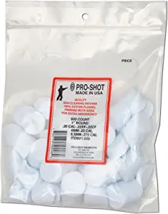 Pro Shot 6-mm-.30 Caliber1 1/2-Inch RD. 600 Count Patches, White