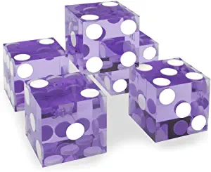 Brybelly Casino Grade AAA 19mm Dice - Razor Sharp Edges & Matching Serialized Numbers - 6 Sided Game Pieces in Bulk for RPG, Poker, Texas Hold'em, Blackjack