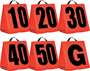CHAMPRO Solid Weighted Football Yard Markers, Orange, One Size (A102S)