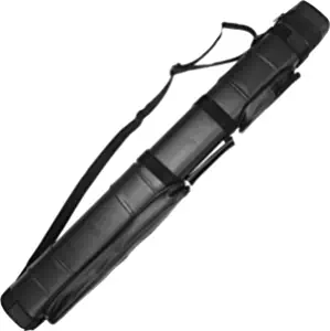 Iszy Billiards Pool Cue Case - 2x2 Portable Pool Stick Carrying Bag with Small and Large Pockets & Adjustable Shoulder Strap - Pool Table Accessories