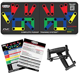 POWER PRESS Push Up Board Home Workout Equipment, Push Up Bar with 30+ Color Coded Combo Positions for Exercise Portable Gym Accessories for men and Women, Strength Training Equipment, Original
