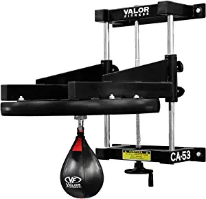 Valor Fitness Boxing Speed Bag Platform with Wheel Crank for Easy Adjustment, Speed Bag Included