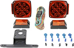 MaxxHaul 70205 Trailer Light Kit - 12V All LED , Left and Right Waterproof Submersible for Trailers, Boat Trailer Truck Marine Camper RV Snowmobile