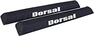 DORSAL Aero Narrow Crossbar Roof Rack Pads for Car Surfboard Kayak SUP Snowboard Racks 20/28/34 Inch Long [28 Inch] Black Polyester 28"