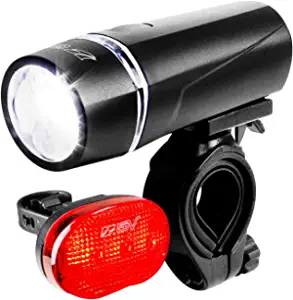 BV Bicycle Light Set Super Bright 5 LED Headlight, 3 LED Taillight, Quick-Release