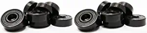 Amphetamine Inline Skate Speed Bearings - Set of 16 - Choose from Ceramic, Stainless Steel, ABEC 5, ABEC 7 - Enough for 8 Wheels - Pre-Lubricated