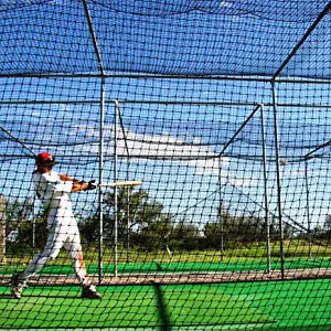 Baseball Batting Cage Nets [12 Sizes] | Professional Fully Enclosed #42 Grade Heavy Duty HDPP Netting | Baseball & Softball Cage Netting | Hitting Cage Net
