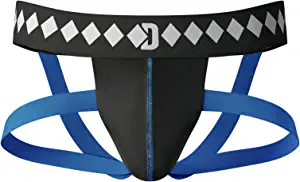 Diamond MMA Four-Strap Jock Strap Supporter with Built-in Athletic Cup Pocket for Sports