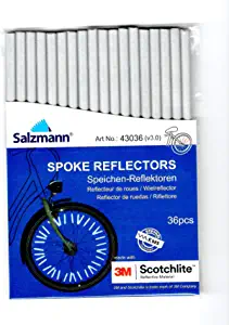 Salzmann 3M Spoke Reflectors for Bicycles | High Visibility| Made with 3M Scotchlite | 36 Pieces
