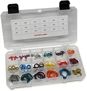 Captain O-Ring Players Kit JR Color Coded Master Paintball Oring Kit - 18 Sizes 180 Orings (Most Common O-Ring Sizes for Paintball Markers and Equipment)