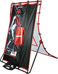 Franklin Sports Baseball Pitching Target and Rebounder Net - 2-in-1 Pitch Trainer + Pitchback Net - Baseball Return Screen + Pitching Practice Target - 68"
