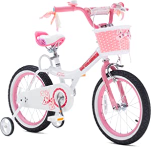 Royalbaby Jenny Kids Bike, Girls Bicycle 12 14 16 18 20 Inch Wheel for Ages 3-12 Years, Princess Bike with Basket, Training Wheels for Some Sizes