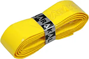 Karakal PU Supergrip Replacement Racquet Grip - Tennis/Badminton/Squash (Yellow, 6 x Grips)