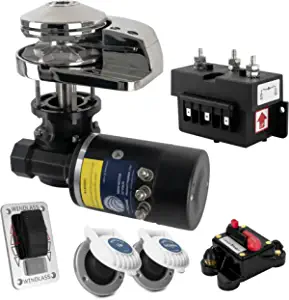 Five Oceans FO3444 Pacific 1500 Vertical Anchor Windlass, Power 1500W, Max Pull 2640 lb, 3/8 inches HT G4 Chain and 5/8 inches Three Strand Nylon Rope