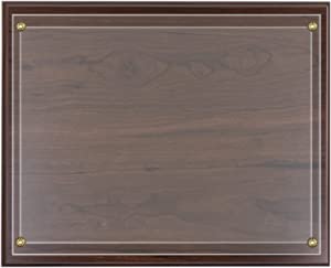 Certificate Plaque Board with Slide in Plexi Glass, Walnut Finished