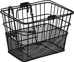 Bicycles Detachable Steel Half-Mesh Apollo Bike Basket with Built-in Handles, Weather-Resistant Steel and Integrated Hooks for Easy Assembly to Front Handlebar