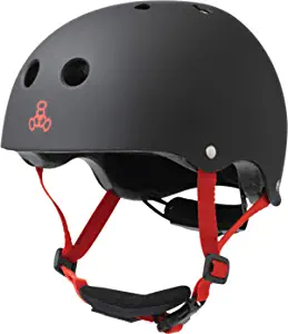 Triple Eight Skate-and-Skateboarding-Helmets Triple Eight Lil 8 Dual Certified sweatsaver Kids Skateboard and Bike Helmet with Padded Chin Buckle