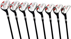 Majek Senior Mens Golf All Hybrid Complete Full Set which Includes #3 4 5 6 7 8 9 PW Senior Flex with Senior Midsize K5s Design High Traction Tech Grips Right Handed Clubs